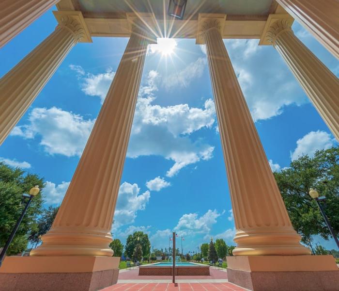 columns of the administration building